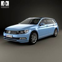 3D model of Volkswagen Passat (B8) variant 2014