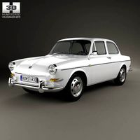 3D model of Volkswagen Type 3 (1600) sedan 1965