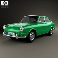 3D model of Volkswagen Type 3 (1600) fastback 1965