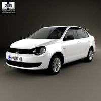 3D model of Volkswagen Polo Vivo sedan 2010