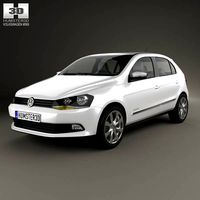 3D model of Volkswagen Gol 5-door 2012