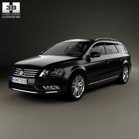 3D model of Volkswagen Passat (B7) variant 2011