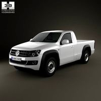 3D model of Volkswagen Amarok Single Cab 2010