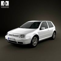 3D model of Volkswagen Golf IV 3-door 1997