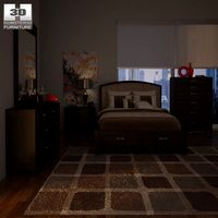 3D model of Ashley Emory Panel Bedroom Set