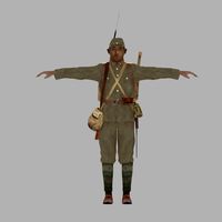 The japanese soldier3d model