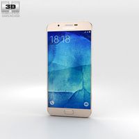 3D model of Samsung Galaxy A8 Champagne Gold