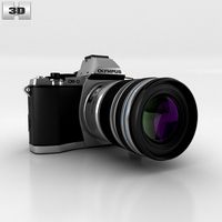 3D model of Olympus OM-D E-M5 Silver