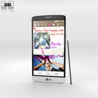 3D model of LG G3 Stylus White
