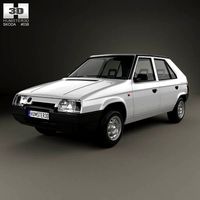 3D model of Skoda Favorit 1988