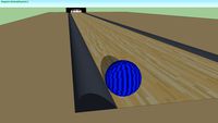 SketchyPhysics bowling (automatic, with scripted hook)