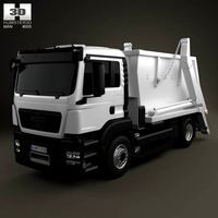 3D model of MAN TGS Skip Loader Truck 2012