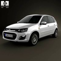 3D model of Lada Kalina 2 hatchback 2013