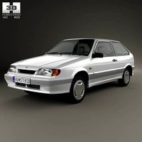 3D model of VAZ Lada Samara (2113) hatchback 3-door 1997