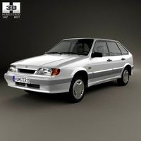 3D model of VAZ Lada Samara (2114) hatchback 5-door 1997