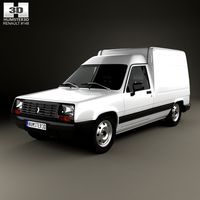 3D model of Renault Express with HQ interior 1985