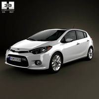 3D model of Kia Forte (Cerato / Naza / K3) hatchback 2014