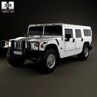 3D model of Hummer H1 wagon 2005