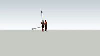 People 2 x Rowers Standing