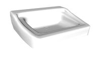 K-1728 Chesapeake(TM) 19-1/4' x 17-1/4' wall-mount/concealed arm carrier arm bathroom sink with 4' centerset faucet holes