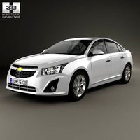 3D model of Chevrolet Cruze sedan 2013