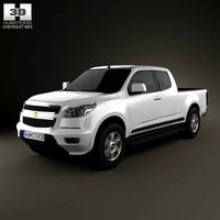 3D model of Chevrolet Colorado S-10 Extended Cab 2013