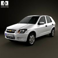 3D model of Chevrolet Celta 5-door hatchback 2011