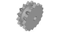 Doppel-Kettenräder ZRE, Teilung 5/8 x 3/8'