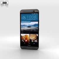3D model of HTC One M9+ Gunmetal Gray