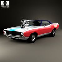 3D model of Plymouth Barracuda Dragster 1974