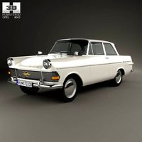 3D model of Opel Rekord (P2) 2-door sedan 1960