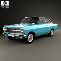 3D model of Opel Rekord (A) 2-door sedan 1963