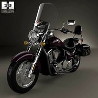 3D model of Kawasaki Vulcan 900 Light Tourer 2014
