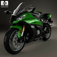 3D model of Kawasaki ZX-10R 2014