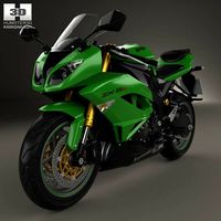 3D model of Kawasaki ZX-6R 2014