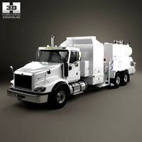 3D model of International Paystar Hot Oil Truck 2002