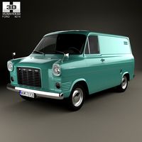 3D model of Ford Transit Panel Van 1965