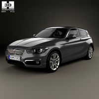 3D model of BMW 1 Series (F21) 3-door Urban Line 2015