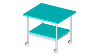 Einzeltisch, rollbar, 505-263, 900x750x750mm, mit Tischplatte, TopResist