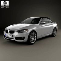 3D model of BMW 2 Series convertible 2014
