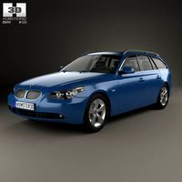 3D model of BMW 5 Series touring (E61) 2007
