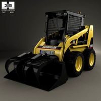 3D model of Caterpillar 226B Skid Steer Loader 2014