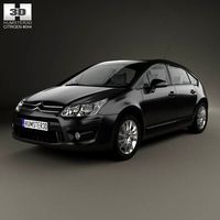 3D model of Citroen C4 hatchback 2008