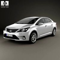 3D model of Toyota Avensis with HQ interior 2012