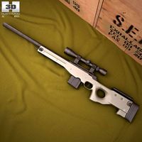 3D model of Accuracy International Arctic Warfare (L96A1)