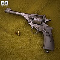 3D model of Webley-Fosbery Automatic Revolver