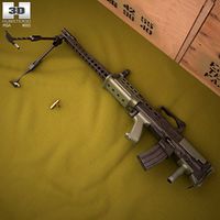 3D model of SA80 A2 LSW