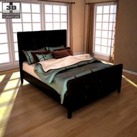 3D model of Ashley Carlyle Queen Upholstered Bed