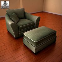 3D model of Ashley Durapella Olive Oversized Chair