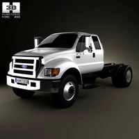 3D model of Ford F-650 / F-750 Super Cab Chassis 2012